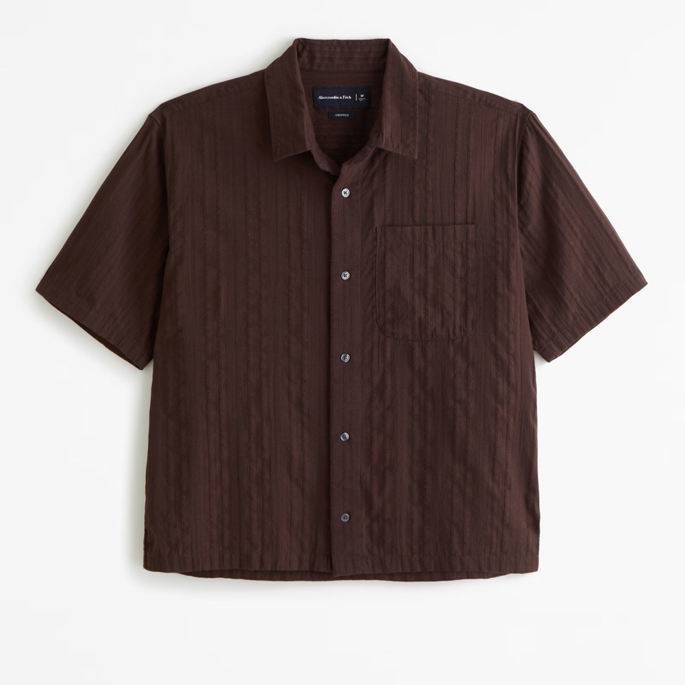 Abercrombie cropped utility shirt size medium